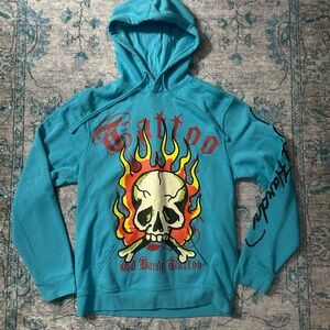 Blue Ed Hardy Hoodie